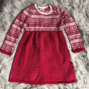 Red Hanna Andersson knit dress, size 110 (5)